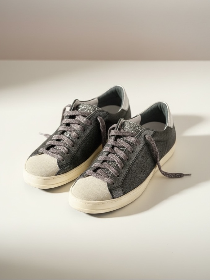 P448 John Cow Glitter Sneakers Size 38